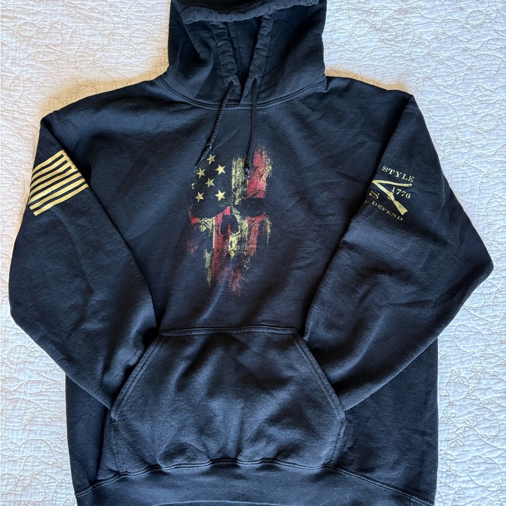 Grunt Style AMERICAN REAPER 2.0 HOODIE - Black - Picture 2 of 5